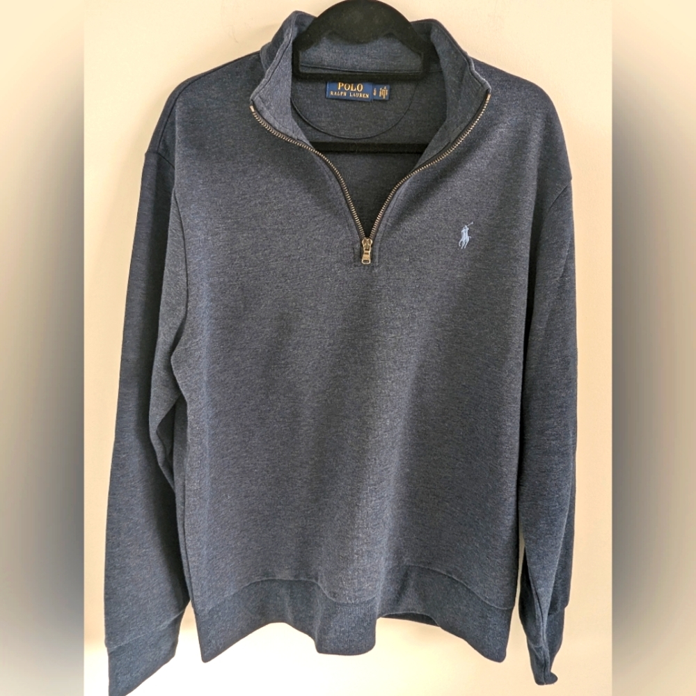 Polo Ralph Lauren Mens Quarter Zip Sweater Long Sleeve - Large